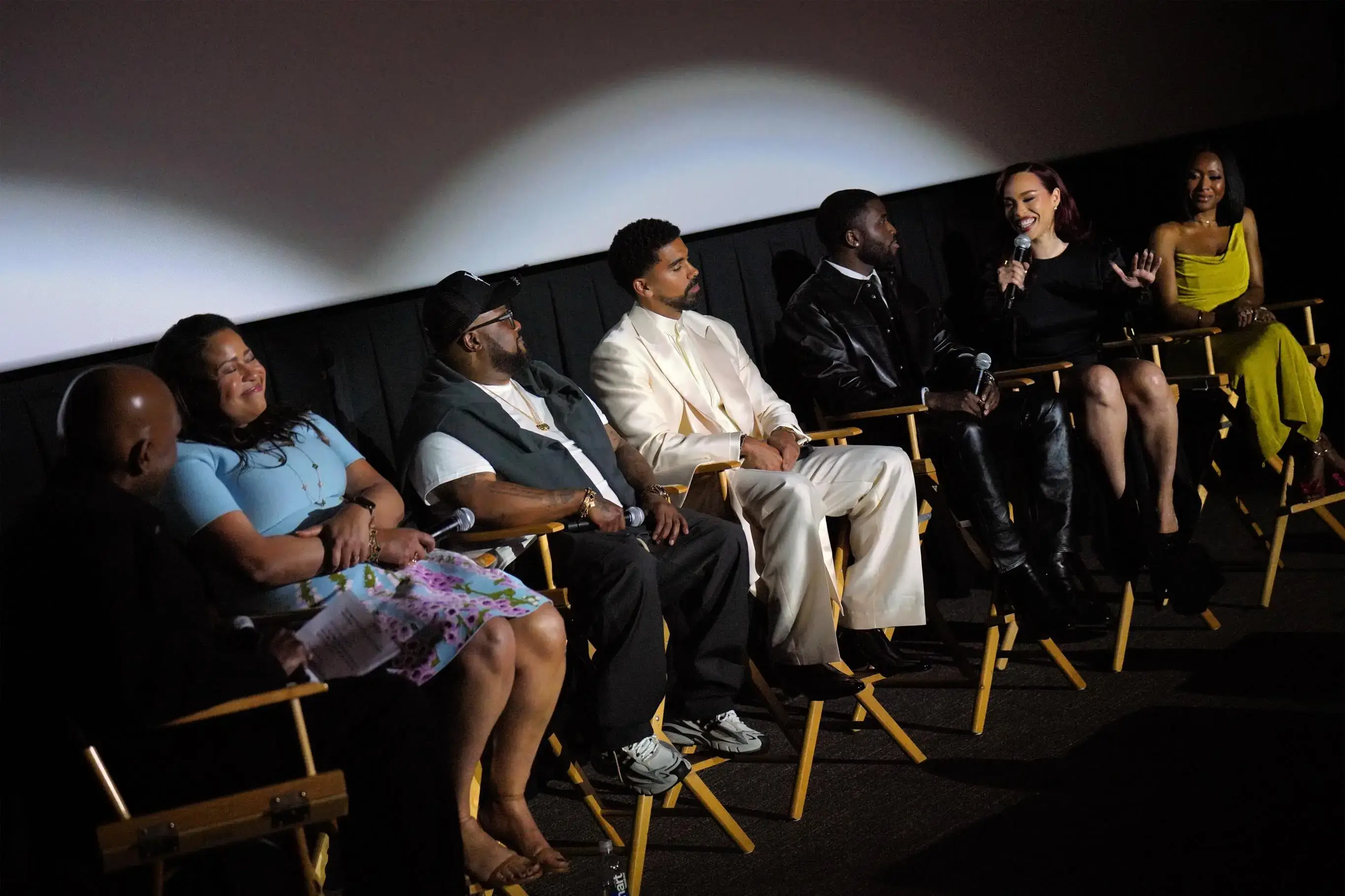 The creators and cast of Netflix’s Nemesis, including Courtney A. Kemp, Matthew Law, Y