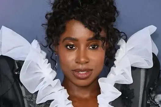 Kirby Howell-Baptiste with her dark curly hair up