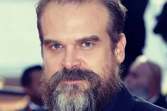David Harbour with a full beard