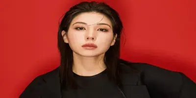 Riisa Naka with wet-look hair
