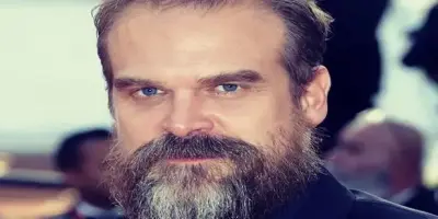 David Harbour with a full beard
