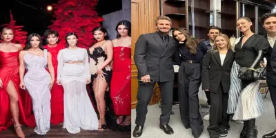 David Beckham Family and Kardashian Family.